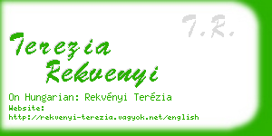 terezia rekvenyi business card